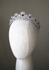 EDEN LUXE Bridal Tiara BELLA BLEU Simulated Diamond Royal Bridal Crown