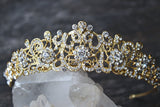 EDEN LUXE Bridal Tiara Gold - Crystals Only ELLA Tiara - As Seen in Grace Ormonde Wedding Style