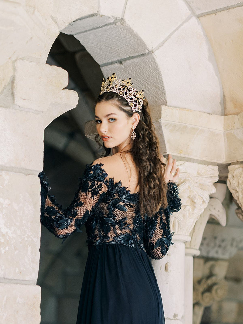 EDEN LUXE Bridal Tiara ISABELLA Gilded Royal Crown