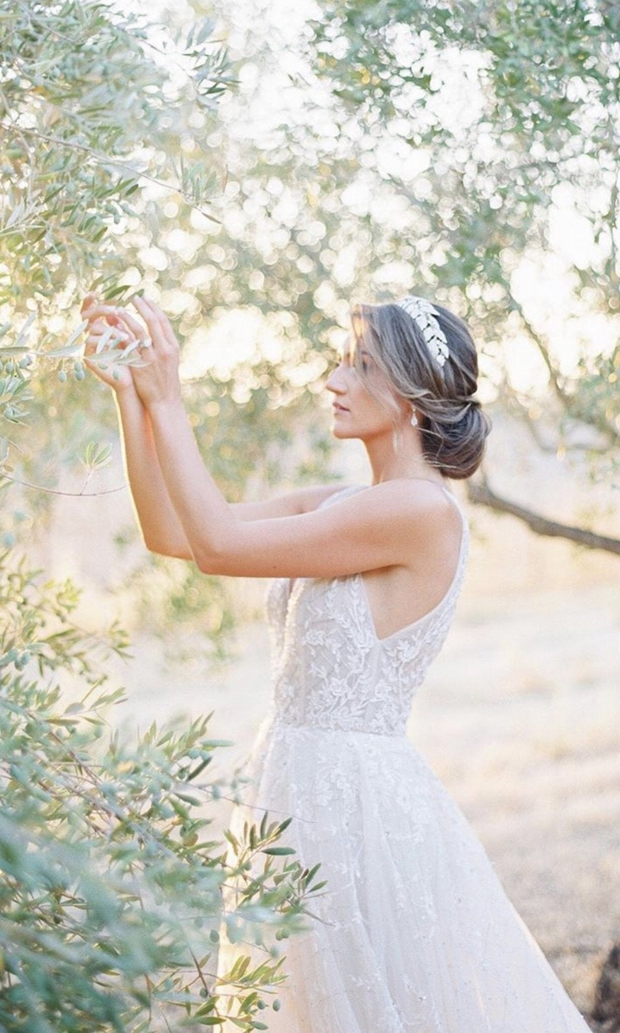 EDEN LUXE Bridal Tiara LAUREL Gold Headpiece Tiara