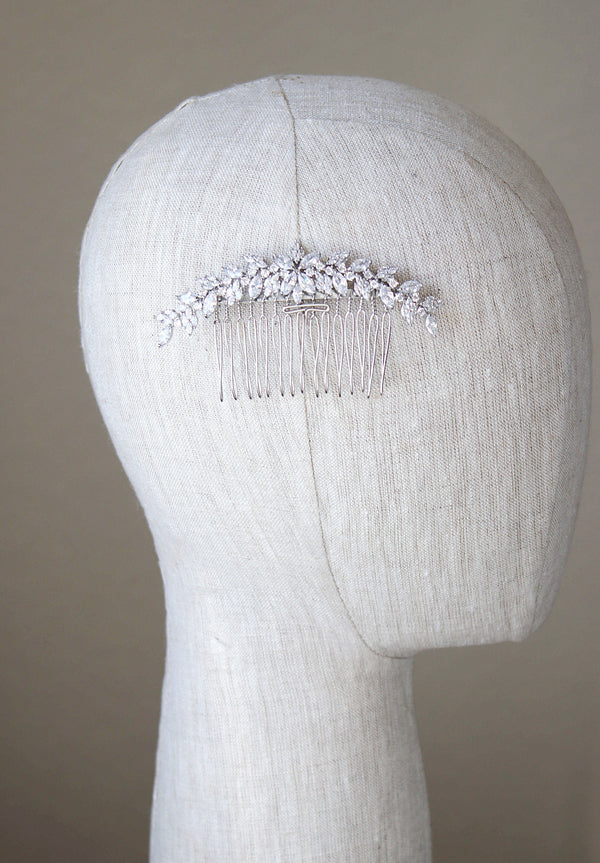 EDEN LUXE Bridal Tiara LUCILLE Simulated Diamond Bridal Headpiece Comb
