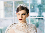 EDEN LUXE Bridal Tiara MERCY Swarovski Crystal White Opal Tiara - As Seen on Brides.com