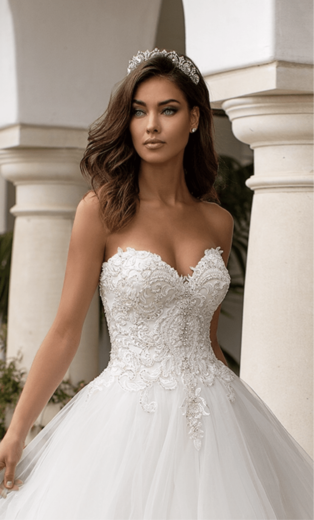 Stunning Long Sleeve Jewel Crystal Beaded Ball Gown Wedding Dresses | Ball gowns  wedding, Disney wedding dresses, Ball gown wedding dress