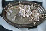 EDEN LUXE Bridal Tiara NOEMI Rose Gold Floral Bridal Headpiece