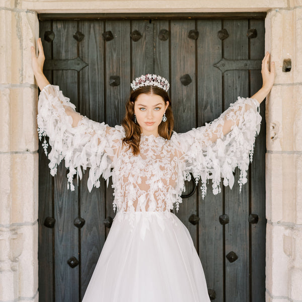 Wedding Combo Set of 5 Items Gown Veil Gloves Tiara Bouquet | GownLink