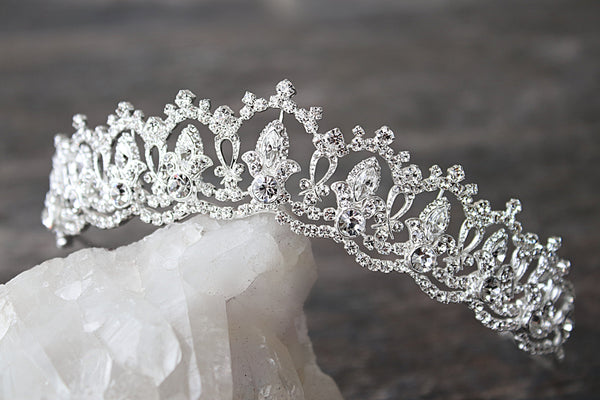 EDEN LUXE Bridal Tiara Silver / Crystals Only as shown SERENA Bridal Tiara