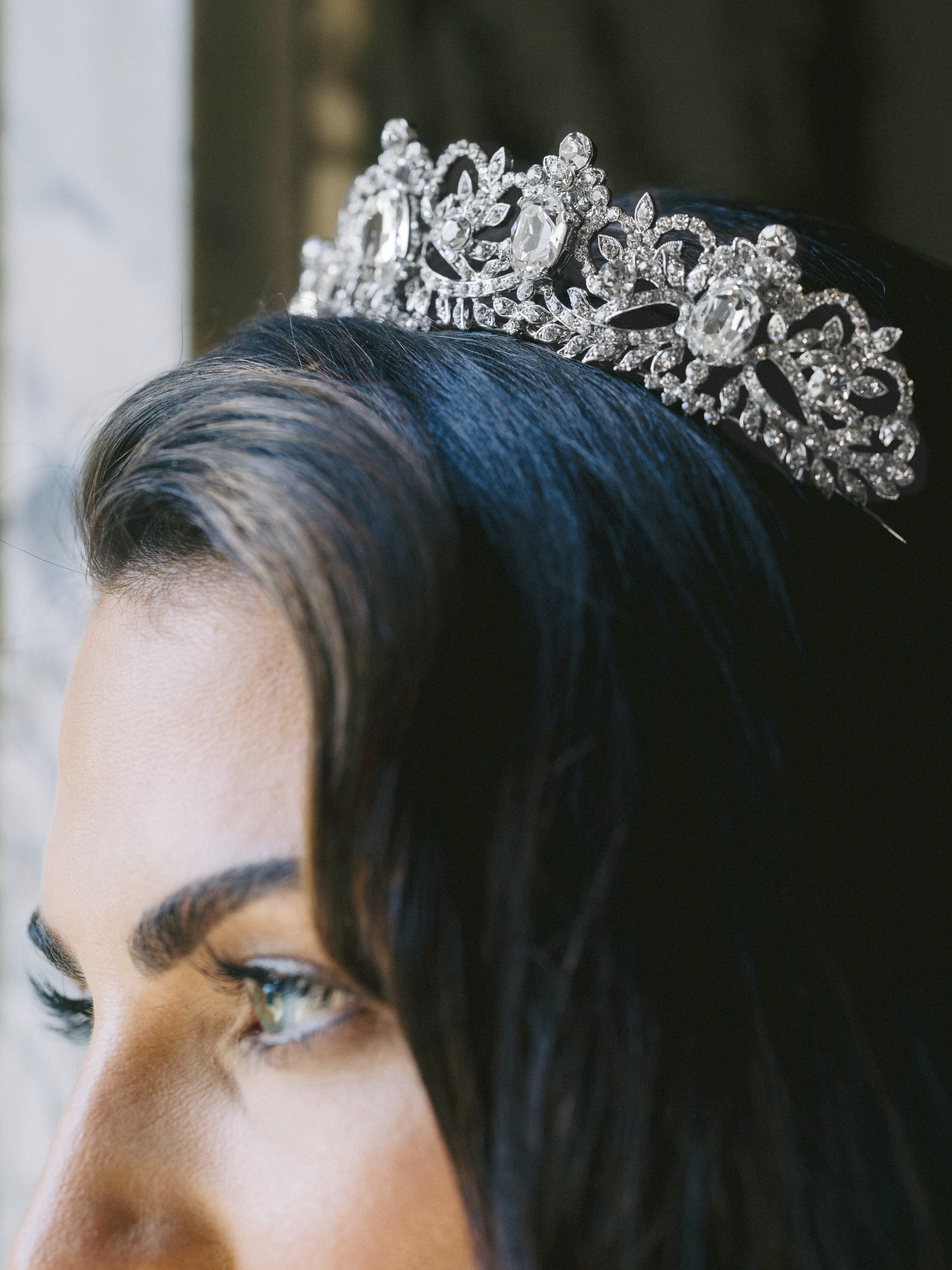 EDEN LUXE Bridal Tiara Something Blue PIPER Wedding Tiara