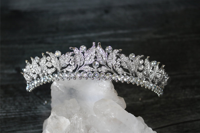 VICTORIA Something Blue Swarovski Crystal Bridal Tiara | EDEN LUXE BRIDAL