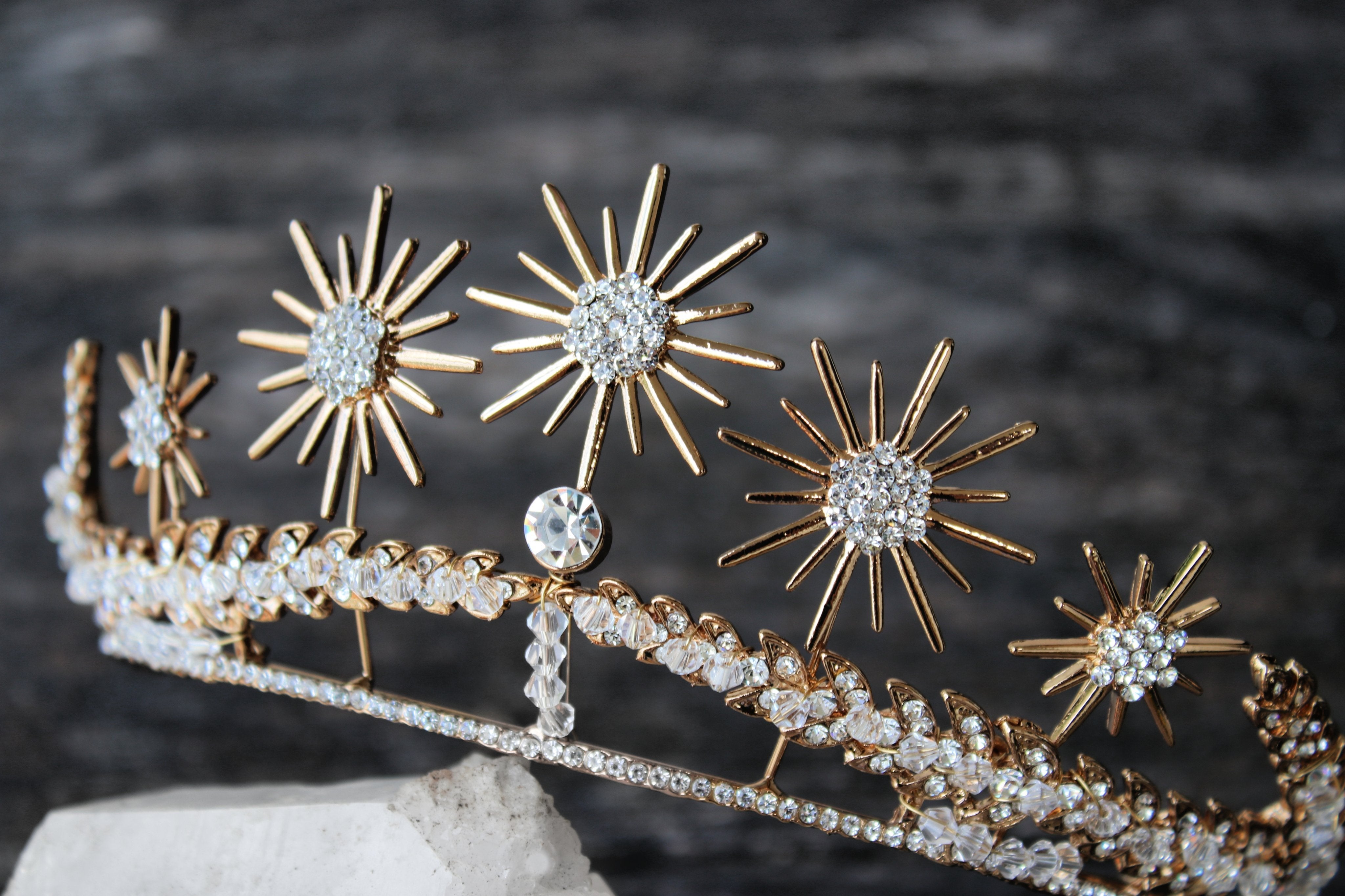 The Legacy - 18K Gold Plated Designer Tiara Crown Headband