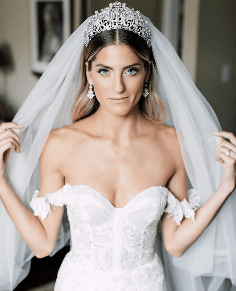 EDEN LUXE Bridal Tiaras Bespoke Sapphire CALISTA Swarovski Crystal Bridal Tiara