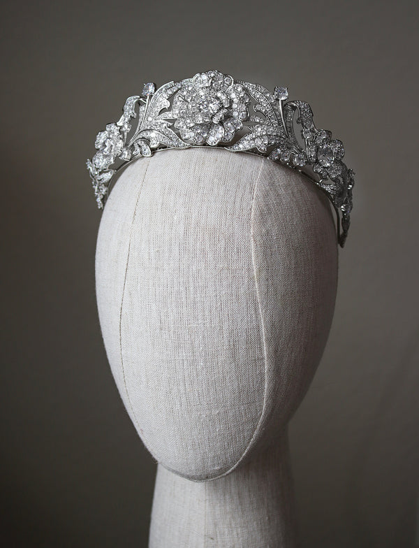EDEN LUXE Bridal Tiaras LETIZIA Simulated Diamond Royal Bridal Crown
