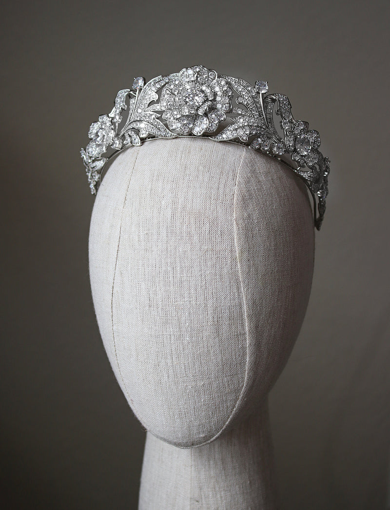 EDEN LUXE Bridal Tiaras LETIZIA Simulated Diamond Royal Bridal Crown