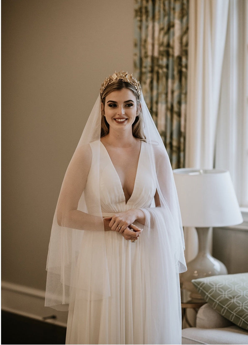 EDEN LUXE Bridal Veil CORTLAND English Net Cathedral Veil