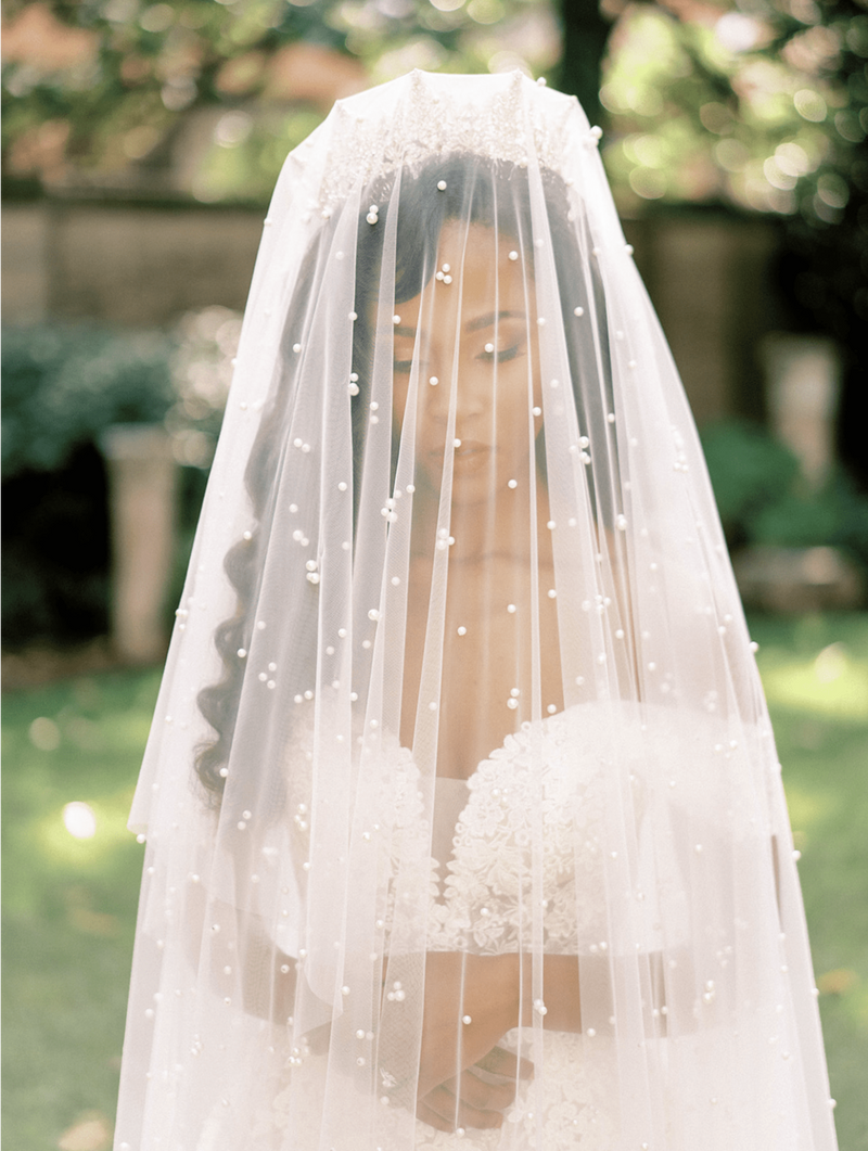Pearl drop veil, wedding veil, bridal veil, wedding veil ivory – ALEX BRIDAL