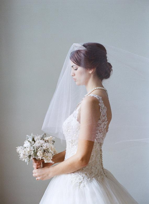 Royal Cathedral Wedding Veil Drop Veil | Eden Luxe Bridal Ivory / Comb Attached