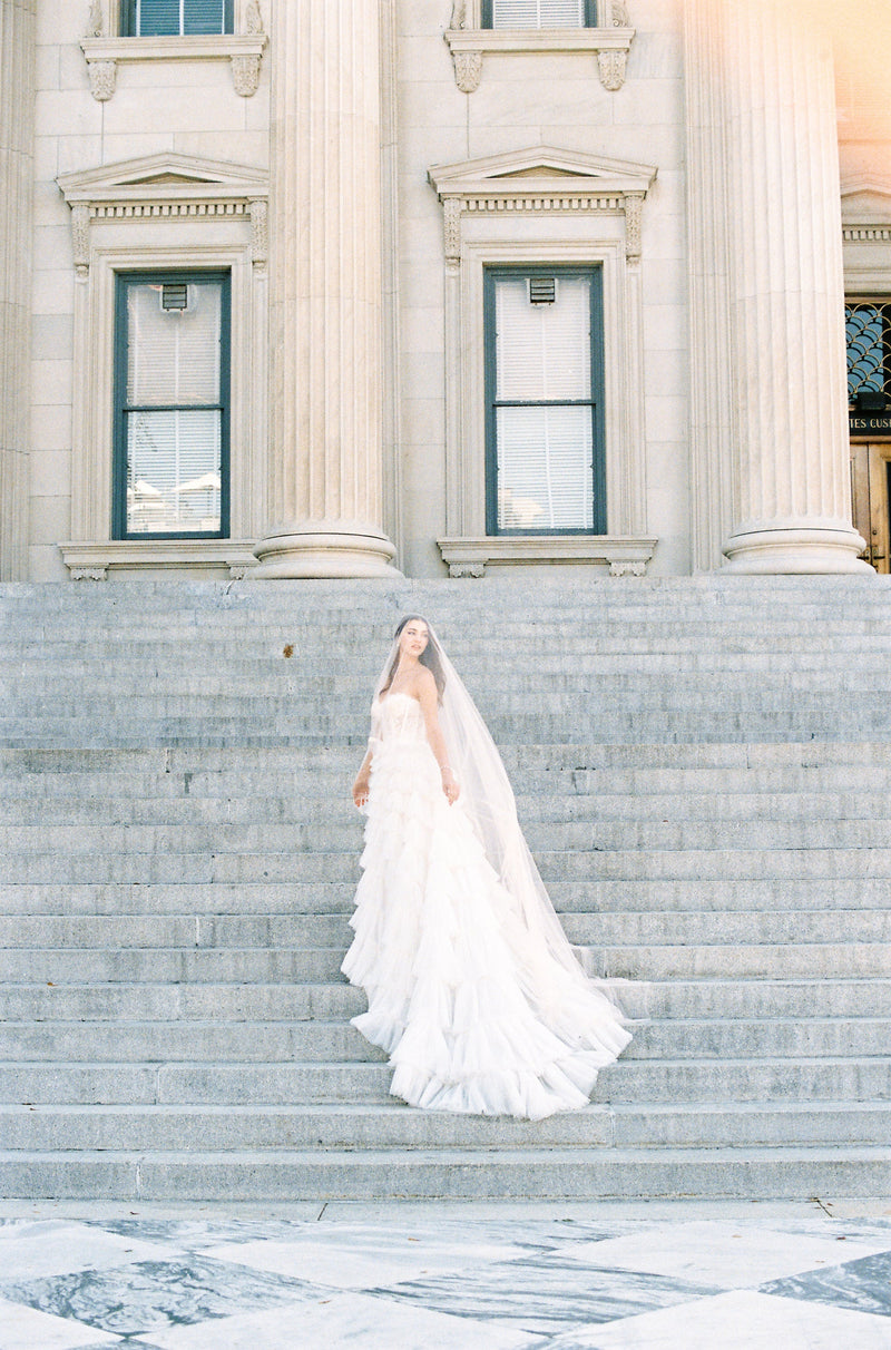 Royal Cathedral Bridal Veil Wilhelmina Veil | Eden Luxe Bridal Soft Bridal White