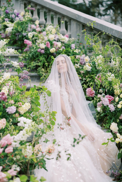 Royal Cathedral Wedding Veil Drop Veil EDEN LUXE Bridal