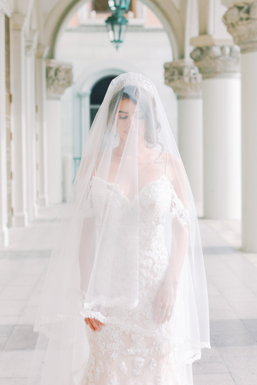 Veil Cathedral Wedding Veil Lace Cathedral Bridal Veil Pippa | Eden Luxe Bridal