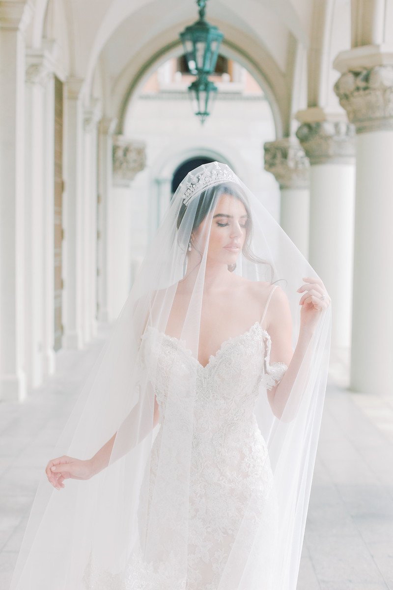 EDEN LUXE Bridal Veils PIPPA Lace Cathedral Drop Veil