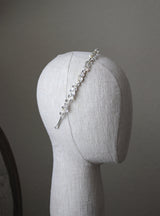 EDMAR Headbands Silver ELSIE Freshwater Pearl Bridal Crystal Headband