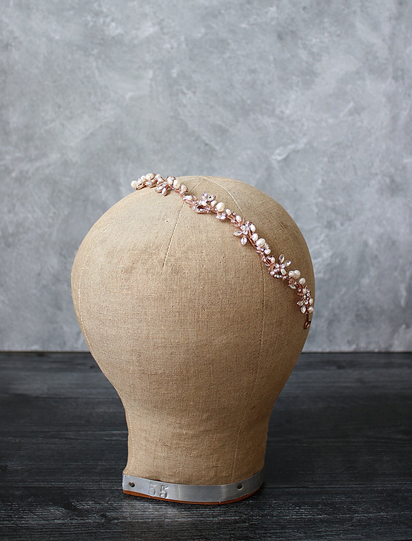 Gold and online Crystal Beaded Floral Bridal Headband