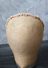 Bridal Headpieces ABIGAIL Silver Freshwater Pearl Bridal Crystal Headband  | EDEN LUXE Bridal