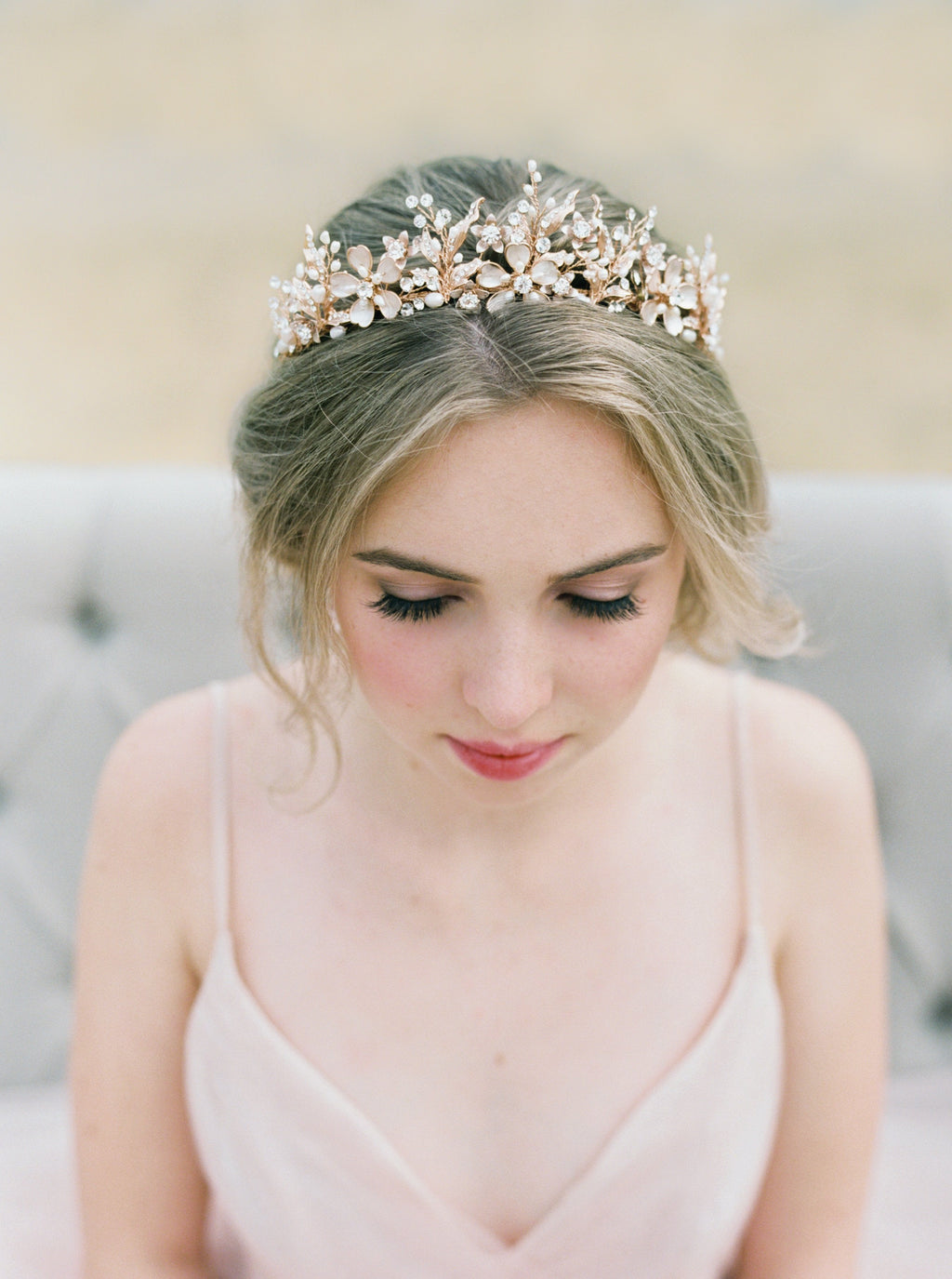  Rose Gold Crown + Bride To Be Sash + Veil Set