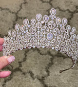 SUZANNE Simulated Diamond Royal Bridal Crown