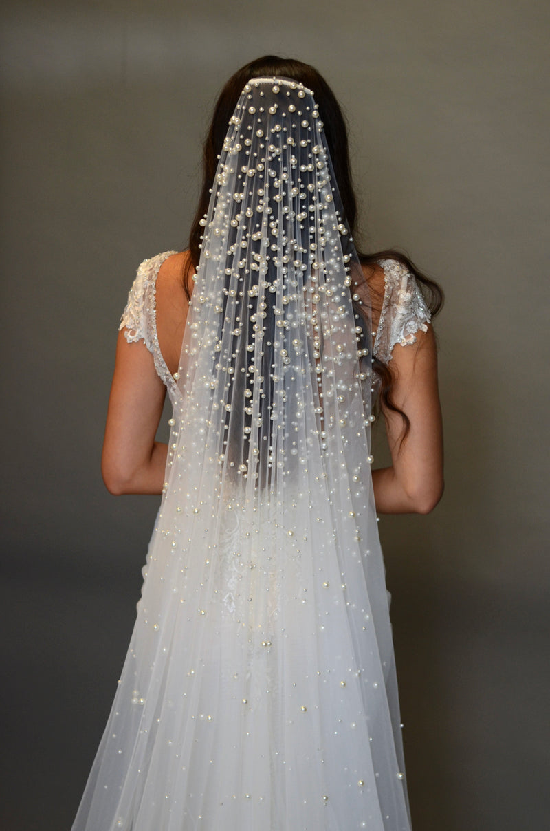 CAMILLE Cascades of Pearls Royal Cathedral Veil