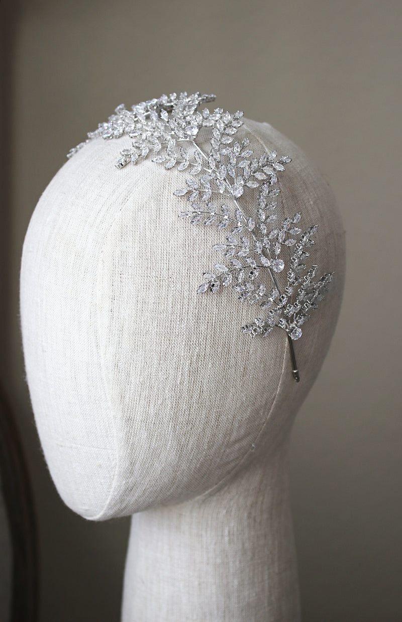 CELINE Wide Bridal Headpiece | EDEN LUXE Bridal 